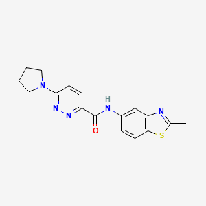 N-(2-methylbenzo[d]thiazol-5-yl)-6-(pyrrolidin-1-yl)pyridazine-3-carboxamide