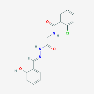 2-Chlorohippuric (2-hydroxybenzylidene)hydrazide
