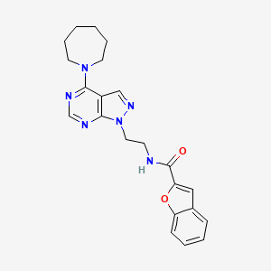 N-(2-(4-(azepan-1-yl)-1H-pyrazolo[3,4-d]pyrimidin-1-yl)ethyl)benzofuran-2-carboxamide