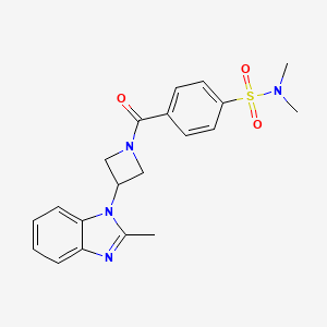 N,N-dimethyl-4-[3-(2-methyl-1H-1,3-benzodiazol-1-yl)azetidine-1-carbonyl]benzene-1-sulfonamide