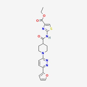 Ethyl 2-(1-(6-(furan-2-yl)pyridazin-3-yl)piperidine-4-carboxamido)thiazole-4-carboxylate