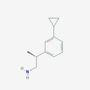(2R)-2-(3-Cyclopropylphenyl)propan-1-amine