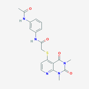 N-(3-acetamidophenyl)-2-(1,3-dimethyl-2,4-dioxopyrido[2,3-d]pyrimidin-5-yl)sulfanylacetamide