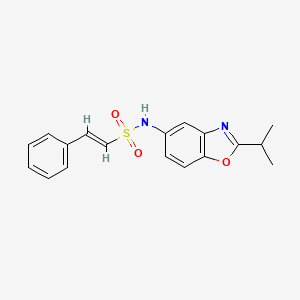 (E)-2-phenyl-N-(2-propan-2-yl-1,3-benzoxazol-5-yl)ethenesulfonamide