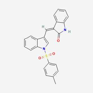 (3Z)-3-[[1-(4-methylphenyl)sulfonylindol-3-yl]methylidene]-1H-indol-2-one