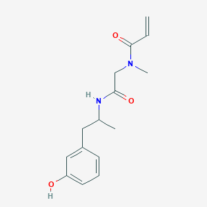 molecular formula C15H20N2O3 B2909857 N-[2-[1-(3-Hydroxyphenyl)propan-2-ylamino]-2-oxoethyl]-N-methylprop-2-enamide CAS No. 2198790-69-9