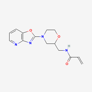 N-[[4-([1,3]Oxazolo[4,5-b]pyridin-2-yl)morpholin-2-yl]methyl]prop-2-enamide
