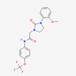 molecular formula C19H18F3N3O4 B2909865 2-[3-(2-methoxyphenyl)-2-oxoimidazolidin-1-yl]-N-[4-(trifluoromethoxy)phenyl]acetamide CAS No. 1251557-59-1