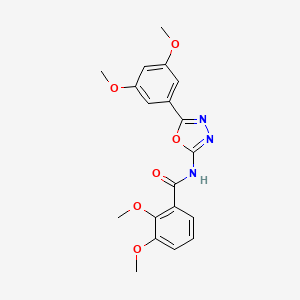 molecular formula C19H19N3O6 B2909869 N-[5-(3,5-dimethoxyphenyl)-1,3,4-oxadiazol-2-yl]-2,3-dimethoxybenzamide CAS No. 895442-97-4