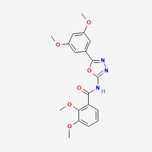 molecular formula C19H19N3O6 B2909869 N-(5-(3,5-dimethoxyphenyl)-1,3,4-oxadiazol-2-yl)-2,3-dimethoxybenzamide CAS No. 895442-97-4