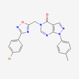 molecular formula C21H15BrN6O2 B2909871 1-ethyl-3-{4-[(3-methylphenoxy)acetyl]piperazin-1-yl}quinoxalin-2(1H)-one CAS No. 1030100-20-9