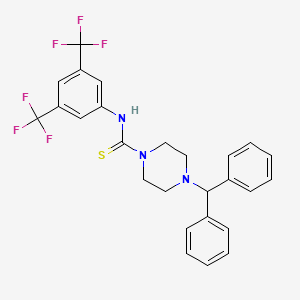 4-benzhydryl-N-[3,5-bis(trifluoromethyl)phenyl]piperazine-1-carbothioamide