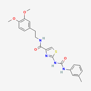 N-(3,4-dimethoxyphenethyl)-2-(3-(m-tolyl)ureido)thiazole-4-carboxamide