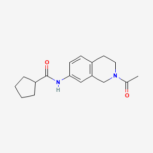 N-(2-acetyl-1,2,3,4-tetrahydroisoquinolin-7-yl)cyclopentanecarboxamide