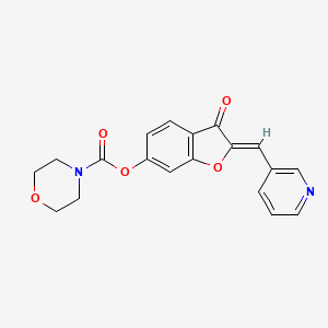 (Z)-3-oxo-2-(pyridin-3-ylmethylene)-2,3-dihydrobenzofuran-6-yl morpholine-4-carboxylate