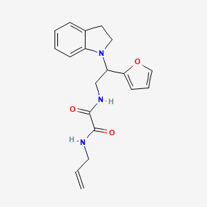 molecular formula C19H21N3O3 B2909880 N1-allyl-N2-(2-(furan-2-yl)-2-(indolin-1-yl)ethyl)oxalamide CAS No. 906147-37-3