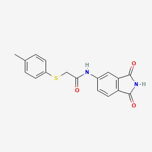 molecular formula C17H14N2O3S B2909884 N-(1,3-dioxo-2,3-dihydro-1H-isoindol-5-yl)-2-[(4-methylphenyl)sulfanyl]acetamide CAS No. 701272-49-3