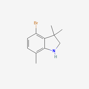 molecular formula C11H14BrN B2909890 4-Bromo-3,3,7-trimethyl-2,3-dihydro-1H-indole CAS No. 1513657-72-1