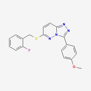 molecular formula C19H15FN4OS B2909893 6-((2-Fluorobenzyl)thio)-3-(4-methoxyphenyl)-[1,2,4]triazolo[4,3-b]pyridazine CAS No. 852376-81-9