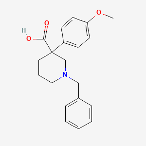 molecular formula C20H23NO3 B2909896 1-Benzyl-3-(4-methoxyphenyl)-piperadine-3-carboxylic acid CAS No. 2108662-70-8