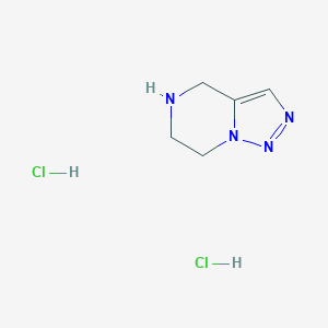 molecular formula C5H10Cl2N4 B2909909 4,5,6,7-Tetrahydro-[1,2,3]triazolo[1,5-a]pyrazine dihydrochloride CAS No. 165894-38-2