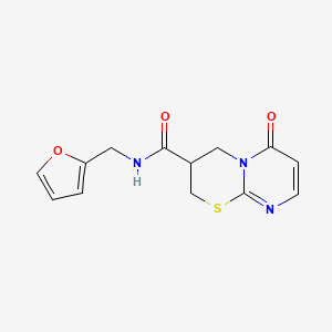 molecular formula C13H13N3O3S B2909910 N-(furan-2-ylmethyl)-6-oxo-2,3,4,6-tetrahydropyrimido[2,1-b][1,3]thiazine-3-carboxamide CAS No. 1396759-06-0