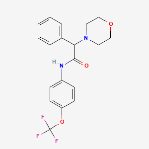 molecular formula C19H19F3N2O3 B2909913 2-morpholin-4-yl-2-phenyl-N-[4-(trifluoromethoxy)phenyl]acetamide CAS No. 838880-89-0