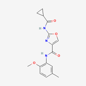 2-(cyclopropanecarboxamido)-N-(2-methoxy-5-methylphenyl)oxazole-4-carboxamide