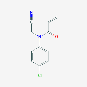 molecular formula C11H9ClN2O B2909922 N-(4-Chlorophenyl)-N-(cyanomethyl)prop-2-enamide CAS No. 2361642-26-2