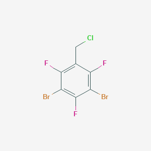 molecular formula C7H2Br2ClF3 B2909926 1,3-Dibromo-5-(chloromethyl)-2,4,6-trifluorobenzene CAS No. 2470436-04-3