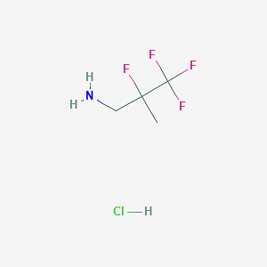molecular formula C4H8ClF4N B2909928 2,3,3,3-Tetrafluoro-2-methylpropan-1-amine;hydrochloride CAS No. 1781162-07-9