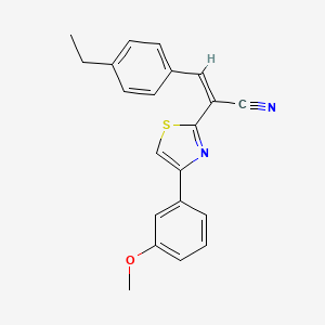 (Z)-3-(4-ethylphenyl)-2-(4-(3-methoxyphenyl)thiazol-2-yl)acrylonitrile