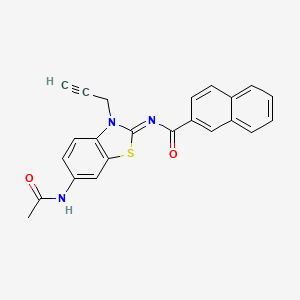 (Z)-N-(6-acetamido-3-(prop-2-yn-1-yl)benzo[d]thiazol-2(3H)-ylidene)-2-naphthamide