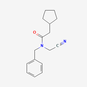 molecular formula C16H20N2O B2909935 N-benzyl-N-(cyanomethyl)-2-cyclopentylacetamide CAS No. 1252521-06-4