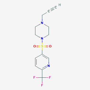 B2909936 1-(Prop-2-yn-1-yl)-4-{[6-(trifluoromethyl)pyridin-3-yl]sulfonyl}piperazine CAS No. 1797271-58-9
