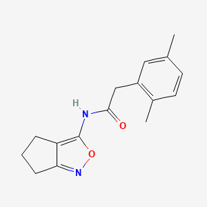 molecular formula C16H18N2O2 B2909959 N-(5,6-dihydro-4H-cyclopenta[c]isoxazol-3-yl)-2-(2,5-dimethylphenyl)acetamide CAS No. 946246-91-9