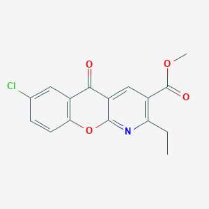 molecular formula C16H12ClNO4 B2909961 methyl 7-chloro-2-ethyl-5-oxo-5H-chromeno[2,3-b]pyridine-3-carboxylate CAS No. 338778-37-3