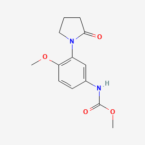 molecular formula C13H16N2O4 B2909970 methyl N-[4-methoxy-3-(2-oxopyrrolidin-1-yl)phenyl]carbamate CAS No. 922977-84-2