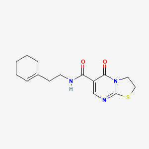 molecular formula C15H19N3O2S B2909992 N-[2-(cyclohex-1-en-1-yl)ethyl]-5-oxo-2H,3H,5H-[1,3]thiazolo[3,2-a]pyrimidine-6-carboxamide CAS No. 443329-13-3