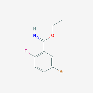 molecular formula C9H9BrFNO B2910016 Ethyl 5-bromo-2-fluorobenzimidate CAS No. 1260740-28-0