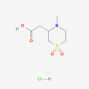 2-(4-Methyl-1,1-dioxo-1lambda6-thiomorpholin-3-yl)acetic acid hydrochloride