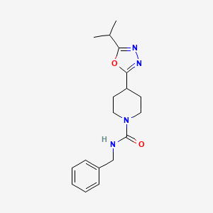 N-benzyl-4-(5-isopropyl-1,3,4-oxadiazol-2-yl)piperidine-1-carboxamide