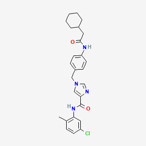 N-(5-chloro-2-methylphenyl)-1-(4-(2-cyclohexylacetamido)benzyl)-1H-imidazole-4-carboxamide