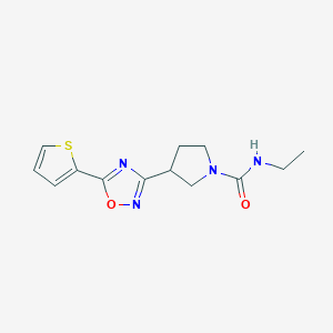N-ethyl-3-(5-(thiophen-2-yl)-1,2,4-oxadiazol-3-yl)pyrrolidine-1-carboxamide