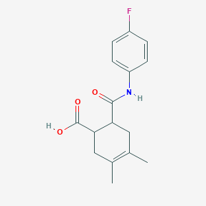6-(4-Fluoro-phenylcarbamoyl)-3,4-dimethyl-cyclohex-3-enecarboxylic acid