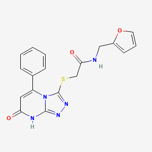 N-(2-furylmethyl)-2-[(7-oxo-5-phenyl-7,8-dihydro[1,2,4]triazolo[4,3-a]pyrimidin-3-yl)thio]acetamide