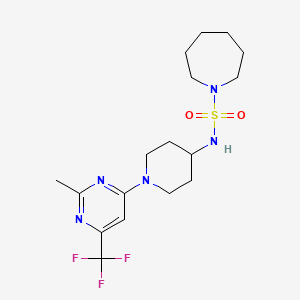 N-{1-[2-methyl-6-(trifluoromethyl)pyrimidin-4-yl]piperidin-4-yl}azepane-1-sulfonamide
