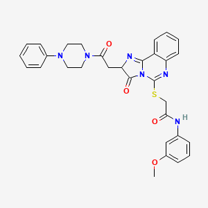N-(3-methoxyphenyl)-2-({3-oxo-2-[2-oxo-2-(4-phenylpiperazin-1-yl)ethyl]-2H,3H-imidazo[1,2-c]quinazolin-5-yl}sulfanyl)acetamide