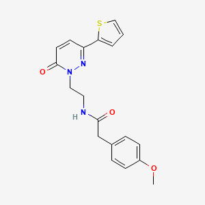 2-(4-methoxyphenyl)-N-(2-(6-oxo-3-(thiophen-2-yl)pyridazin-1(6H)-yl)ethyl)acetamide