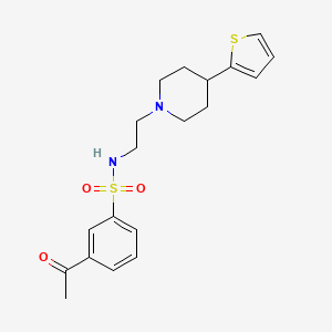 3-acetyl-N-(2-(4-(thiophen-2-yl)piperidin-1-yl)ethyl)benzenesulfonamide